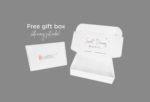 Imagine shows gorgeous free white gift box, with writing on the inside saying 