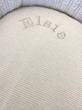 Personalised organic bedside crib & travel cot fitted sheet