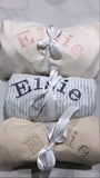 Personalised organic cot bed fitted sheet