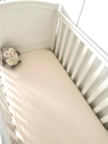 Organic cot bed fitted sheet